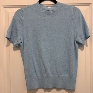 Ann Taylor Soft Blue Terry Knit Top